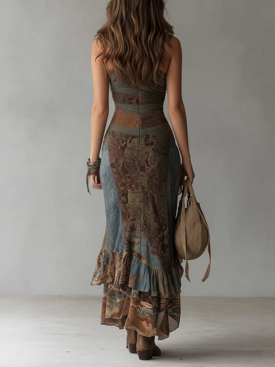 Selina | Floral A-Line Maxi Dress