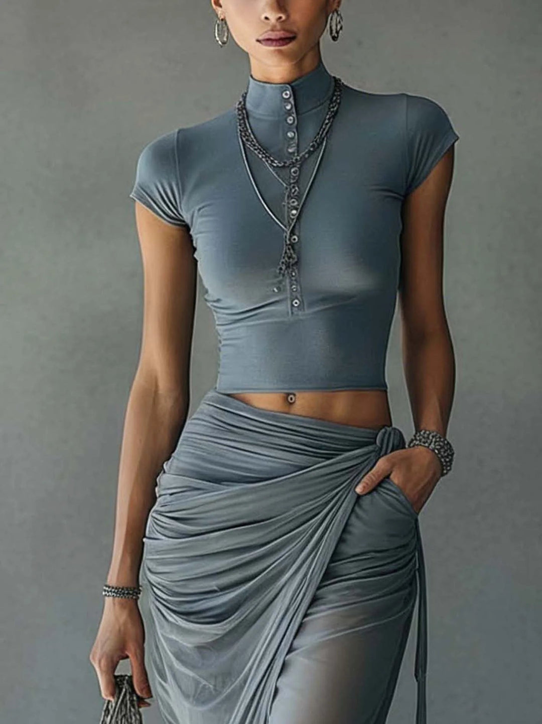 Jora | Pleated Two-Piece Set