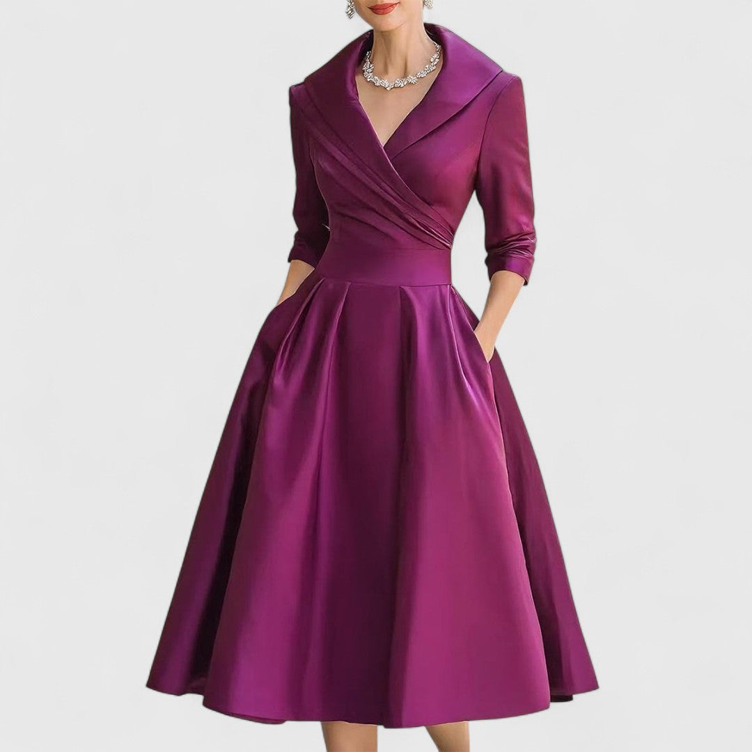 Marcella | V-Neck Midi Dress