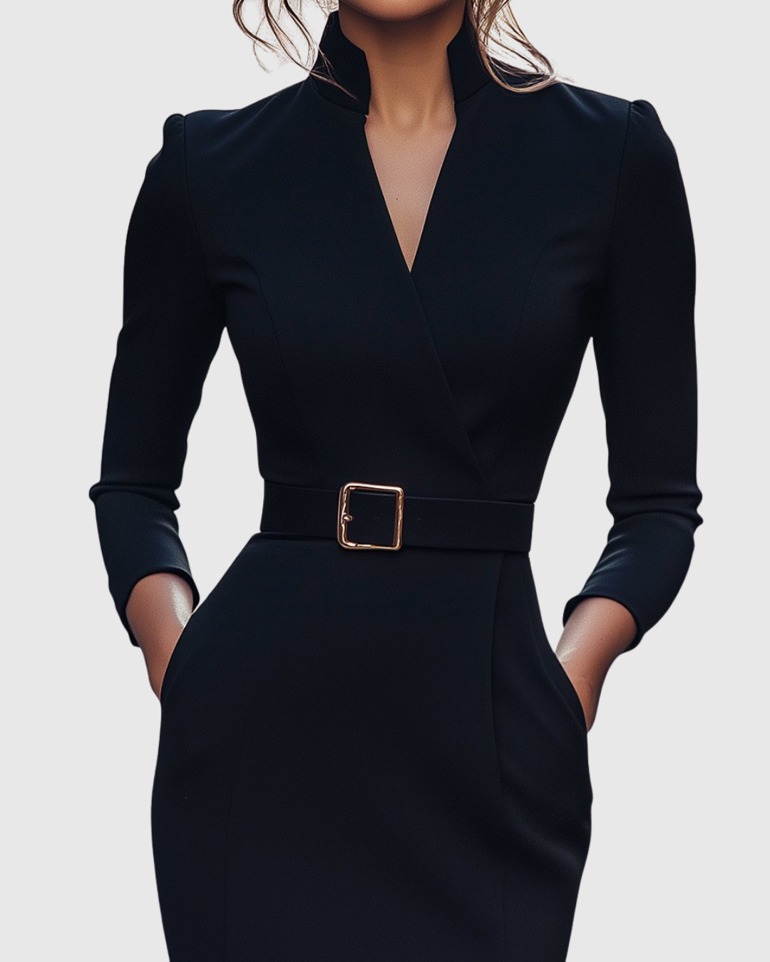 Juno | Wrap Long-Sleeve Midi Dress