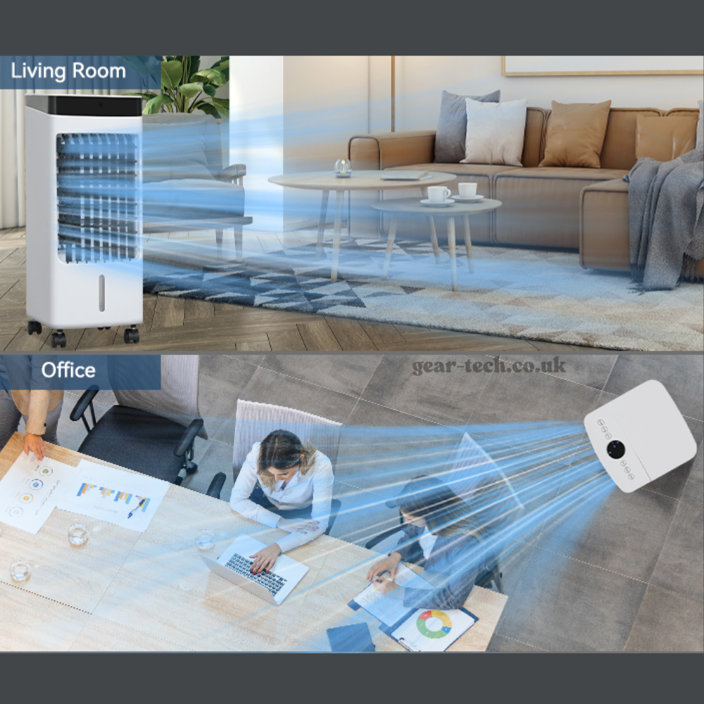 Portable Windowless Air Cooler with Remote Control – 3-in-1 Air Cooler, Fan and Humidifier for Home and Office