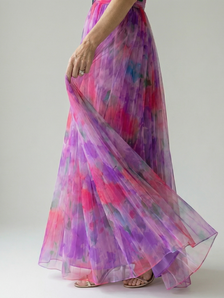 Giselle | Printed Wrap Sleeveless Maxi Dress