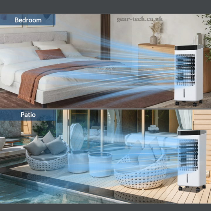 Portable Windowless Air Cooler with Remote Control – 3-in-1 Air Cooler, Fan and Humidifier for Home and Office