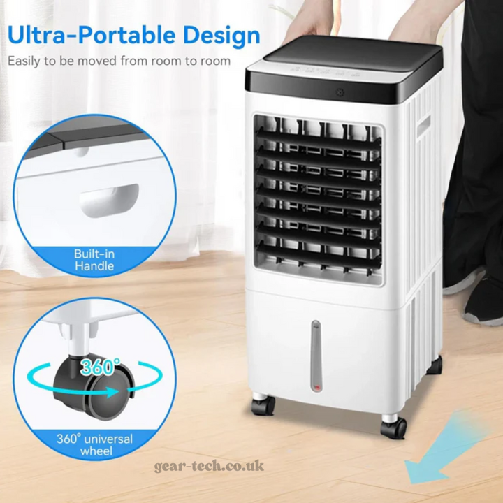 Portable Windowless Air Cooler with Remote Control – 3-in-1 Air Cooler, Fan and Humidifier for Home and Office