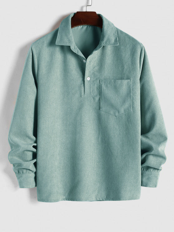 Hamish | Button-Front Long-Sleeve Summer Shirt