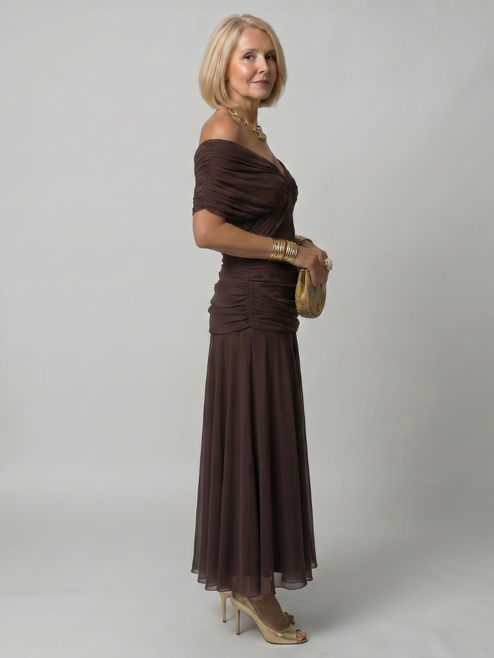 Annika | Off-Shoulder Midi Dress