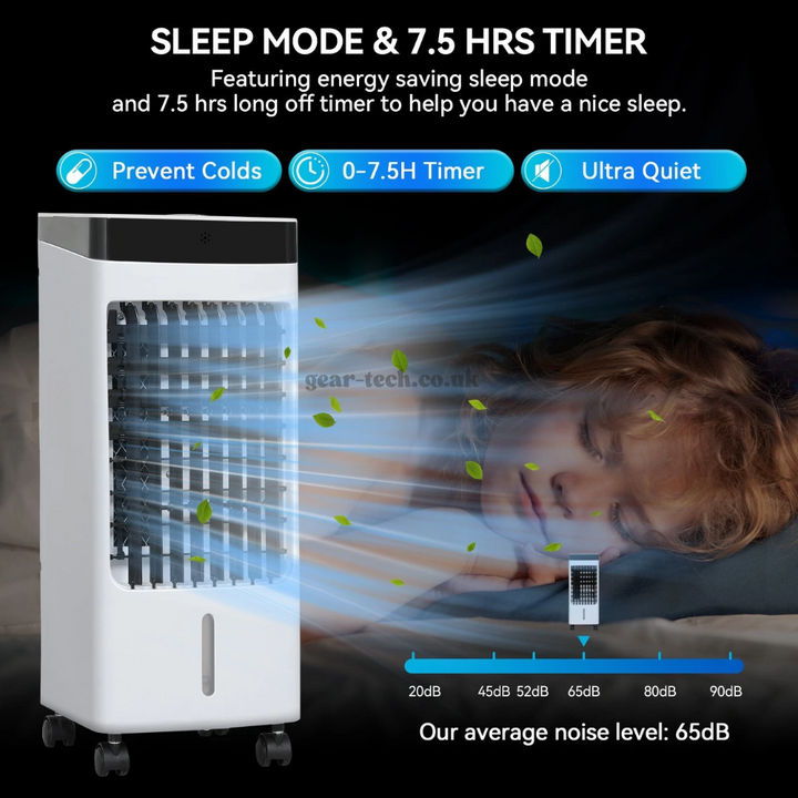 Portable Windowless Air Cooler with Remote Control – 3-in-1 Air Cooler, Fan and Humidifier for Home and Office
