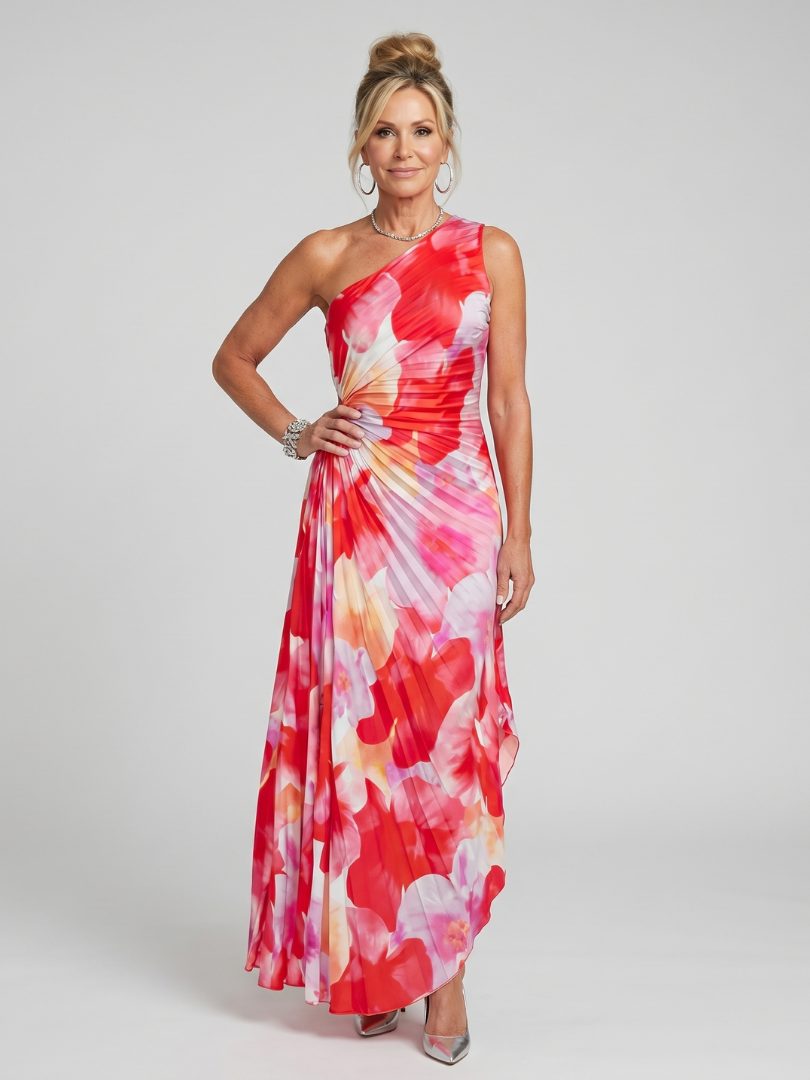 Sasha | Pleated Sleeveless Midi Dress