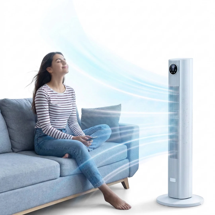 Portable air conditioner - powerful tower fan for bedroom and living room