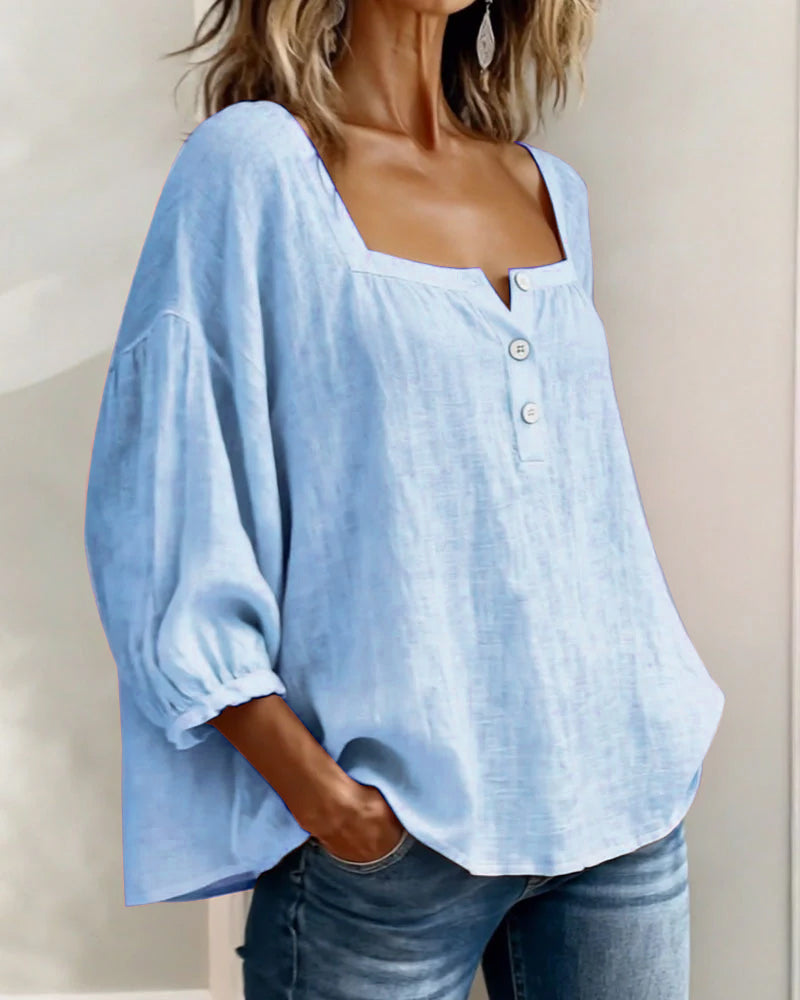 Georgia | Printed Three-Quarter Blouse