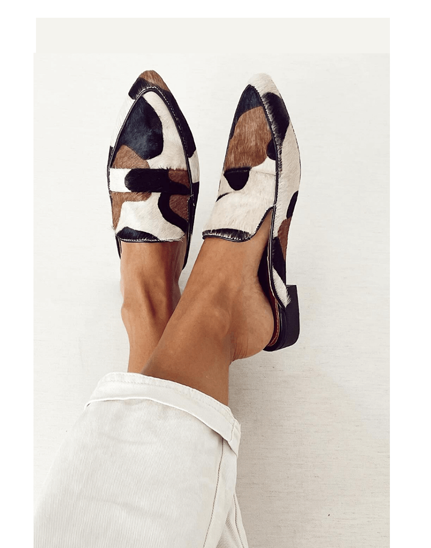 Samantha | Women's Loafers Abstract Print Pointed Toe Flat Sole Everyday Casual Loafers