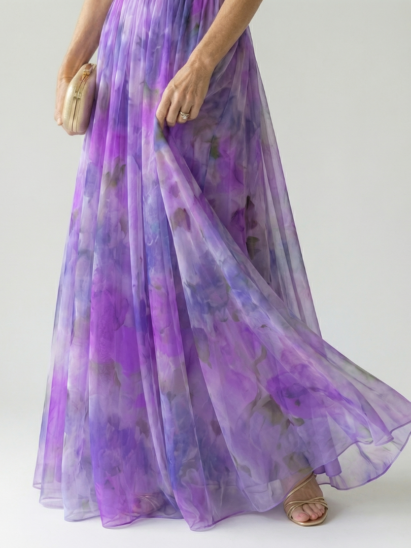 Giselle | Printed Wrap Sleeveless Maxi Dress