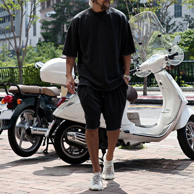 Ugo | Drawstring Crew Neck Two-Piece Set