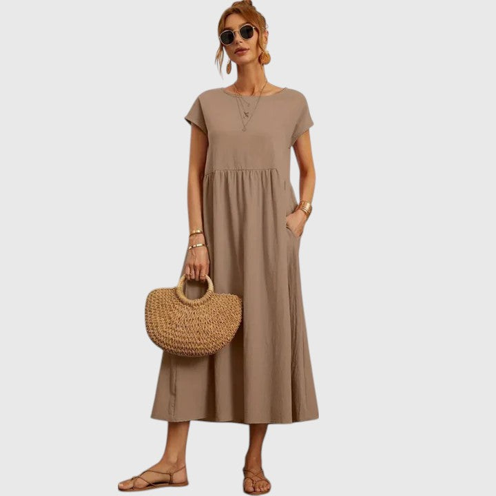 Guinevere | Crew Neck Midi Dress