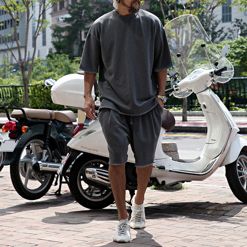 Ugo | Drawstring Crew Neck Two-Piece Set