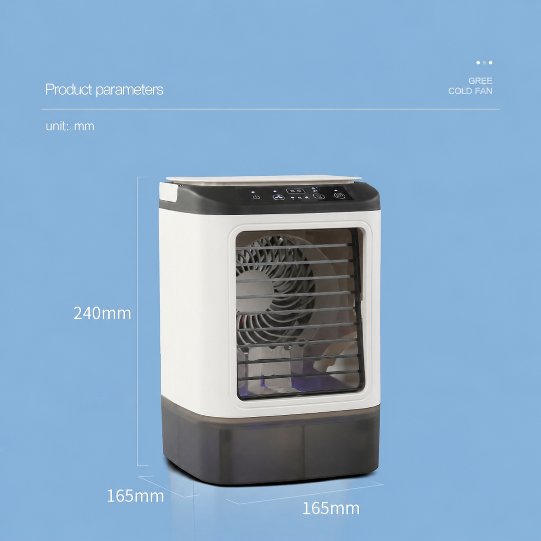 Portable Air Conditioner Fan Bladeless Misting Cooler Ice Box USB Desk