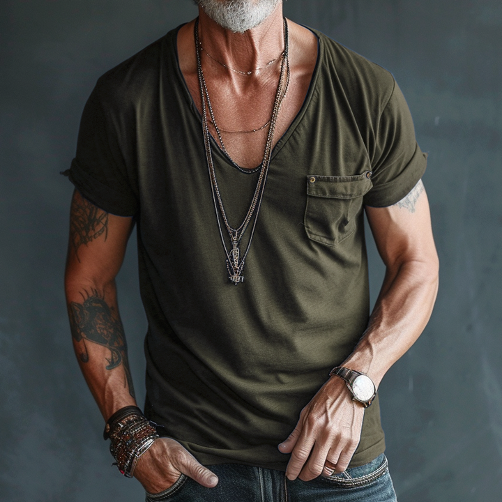 Ellis | Cargo V-Neck Summer Shirt