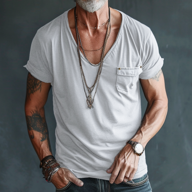 Ellis | Cargo V-Neck Summer Shirt