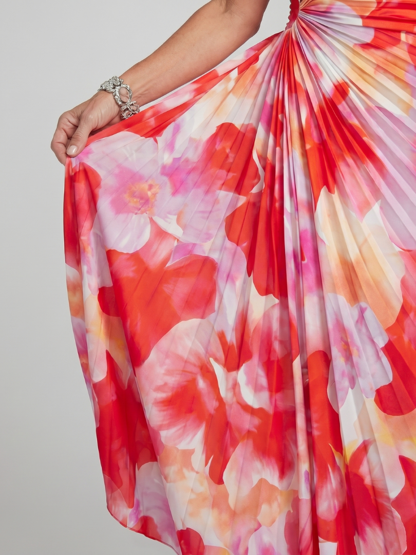 Sasha | Pleated Sleeveless Midi Dress