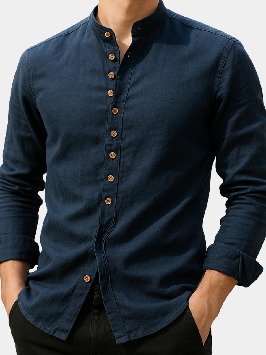 Sander | Button-Front Collared Summer Shirt