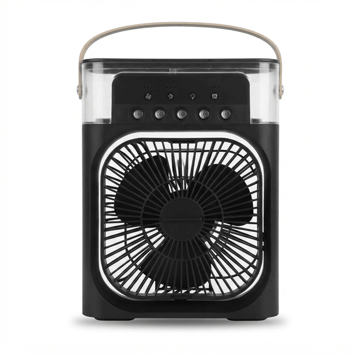 3-in-1 Mini Air Cooler Fan – Portable Humidifier & LED Night Light, USB Desktop Air Conditioner Fan for Home & Office