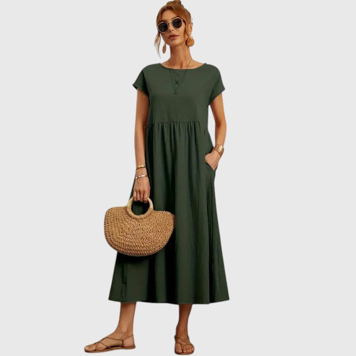 Guinevere | Crew Neck Midi Dress