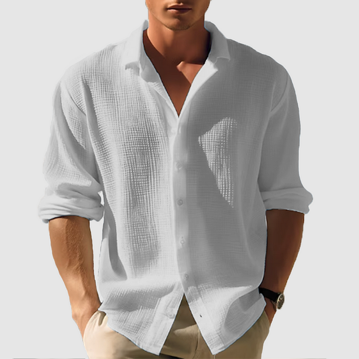 Torin | Printed Button-Front Collared Summer Shirt