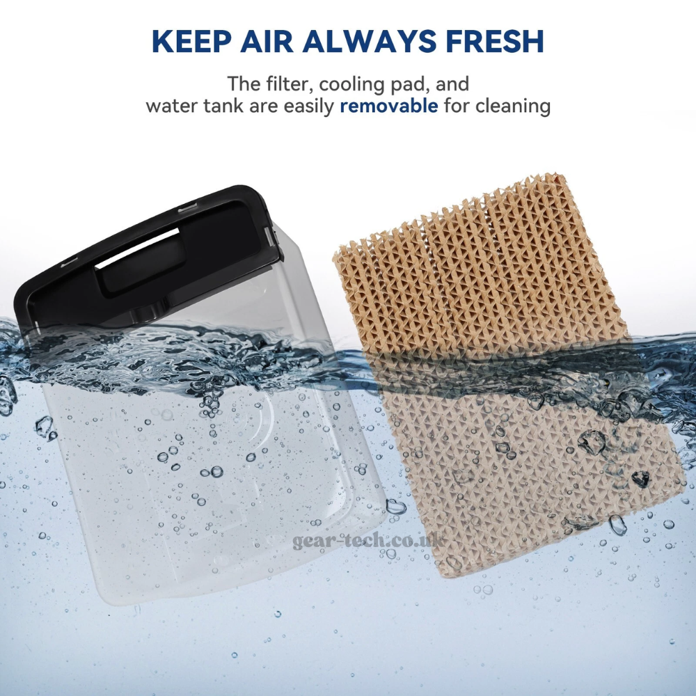 Portable Windowless Air Cooler with Remote Control – 3-in-1 Air Cooler, Fan and Humidifier for Home and Office