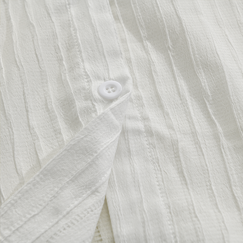 Gideon | Striped Tiered Collared Summer Shirt