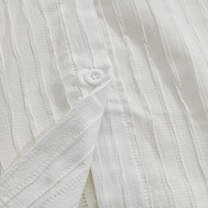 Gideon | Striped Tiered Collared Summer Shirt