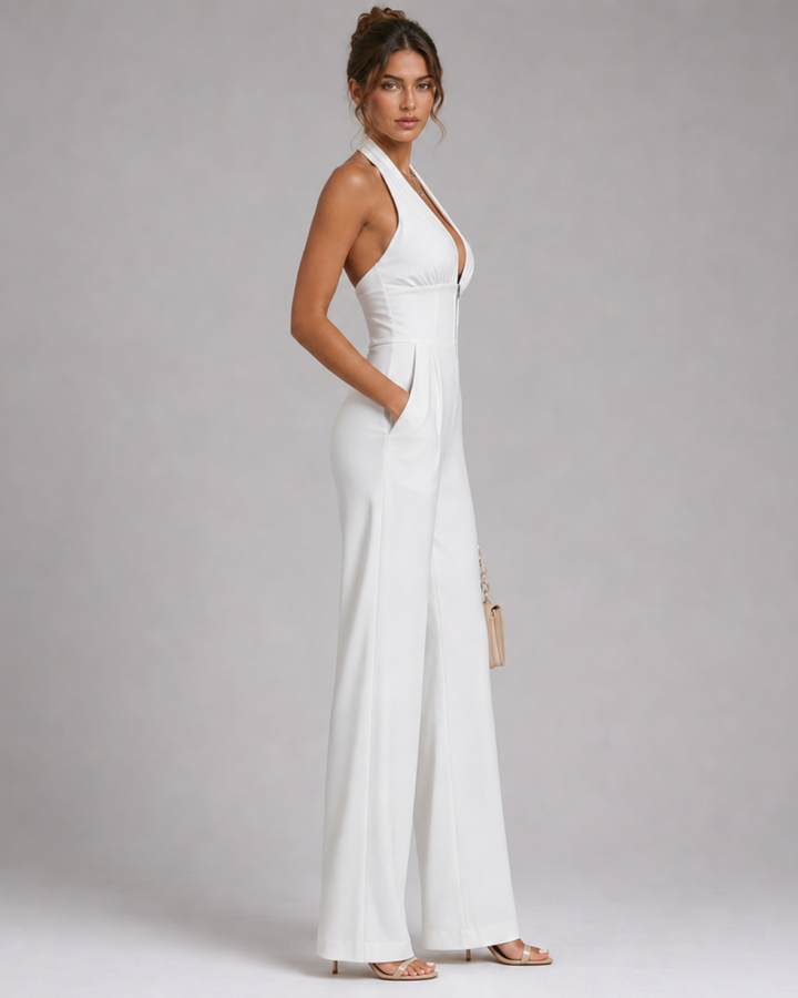 Maia | Wide-Leg Halter Jumpsuit