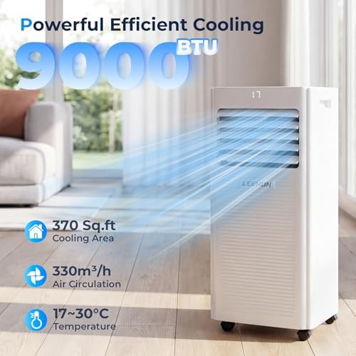 9000 BTU Portable Air Conditioner Dehumidifier Fan Summer