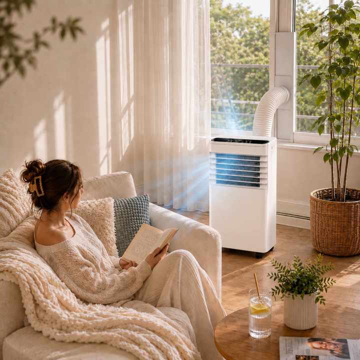 Portable Air Conditioner 7000 BTU | 4-in-1 Cooling, Heating, Fan & Dehumidifier