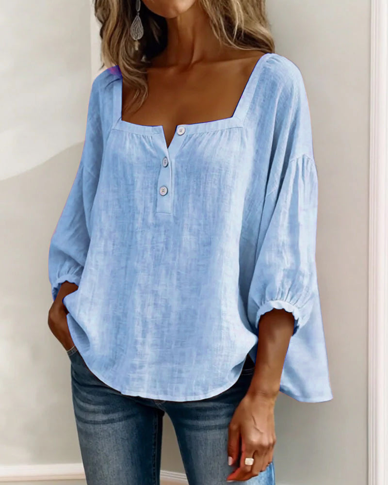 Georgia | Printed Three-Quarter Blouse