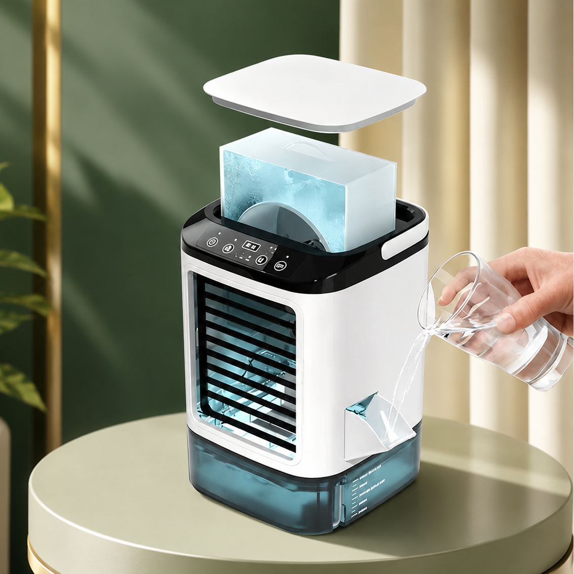 White / Dual Spray + Ice Box (Strong cooling + mist function) / UK