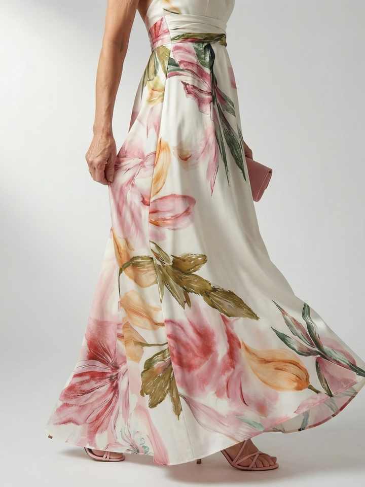 Talia | Floral Halter Maxi Dress