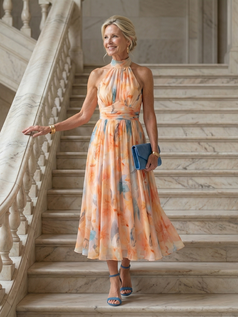 Carys | Halter Midi Dress