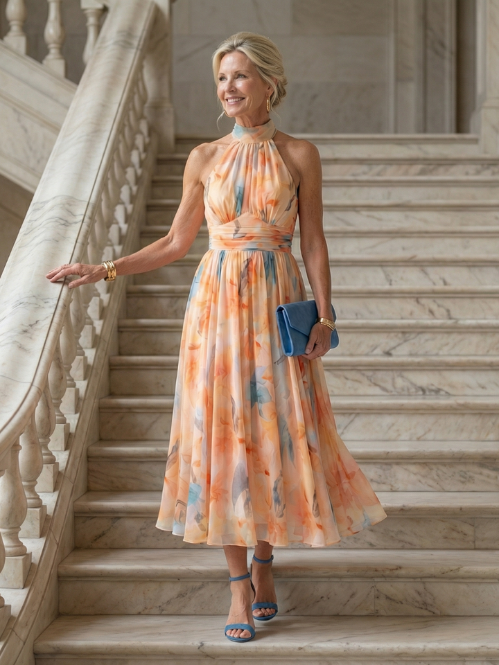 Carys | Halter Midi Dress