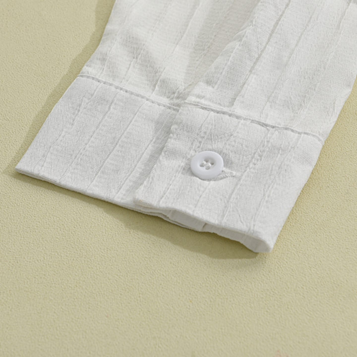 Gideon | Striped Tiered Collared Summer Shirt