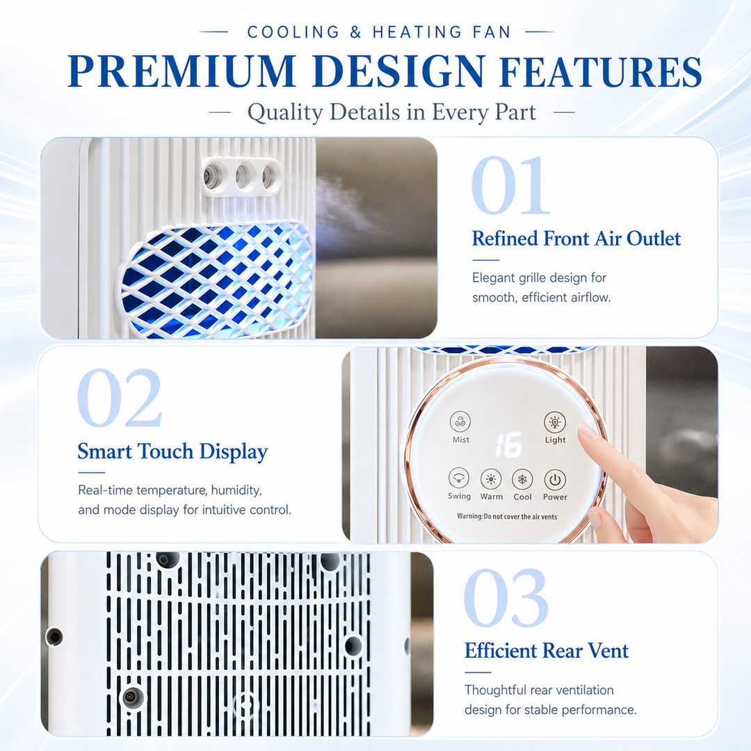 Portable Air Cooler & Heater with 4-in-1 Comfort Control