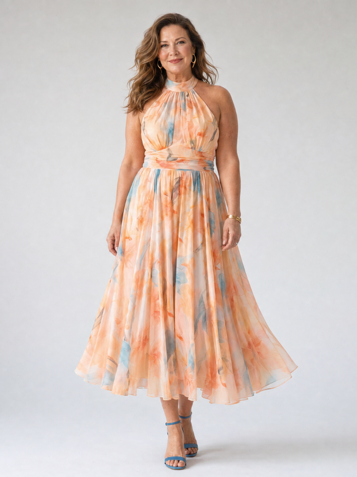Carys | Halter Midi Dress