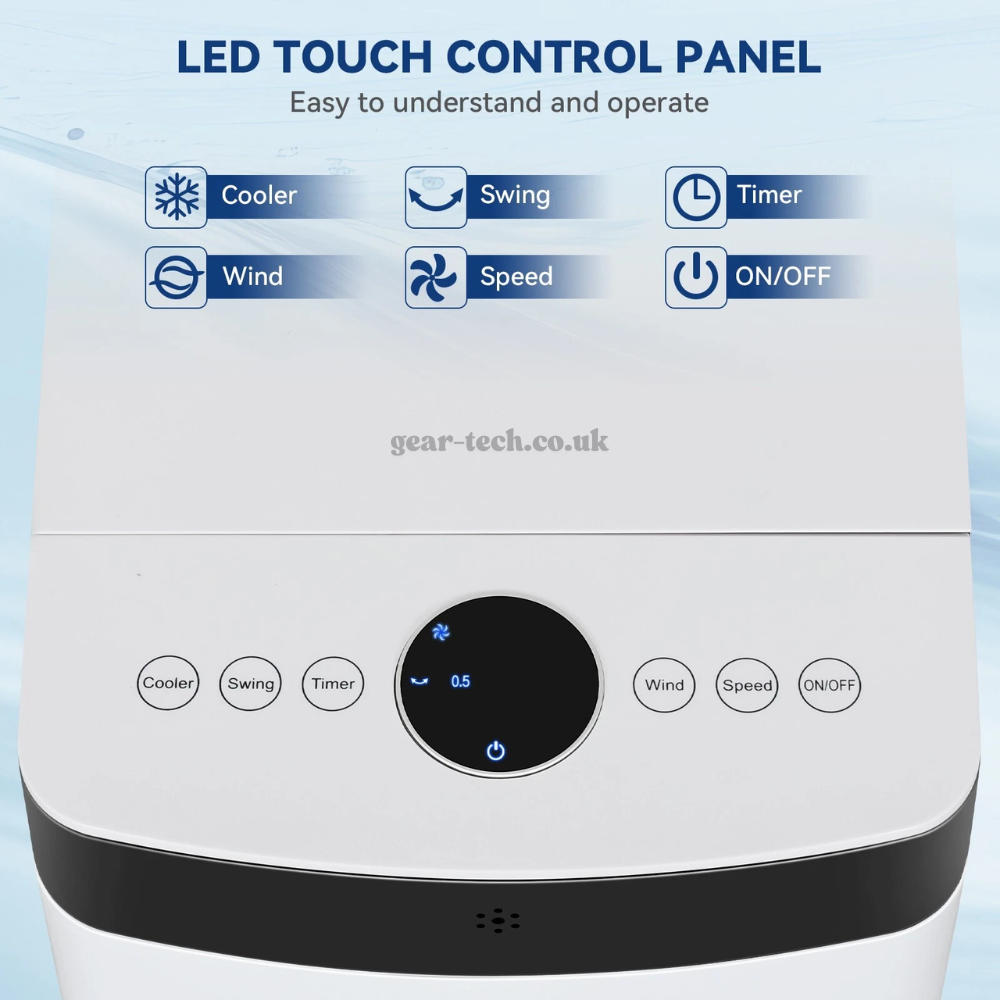 Portable Windowless Air Cooler with Remote Control – 3-in-1 Air Cooler, Fan and Humidifier for Home and Office