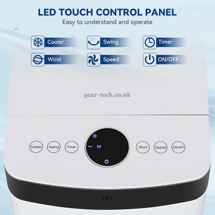 Portable Windowless Air Cooler with Remote Control – 3-in-1 Air Cooler, Fan and Humidifier for Home and Office