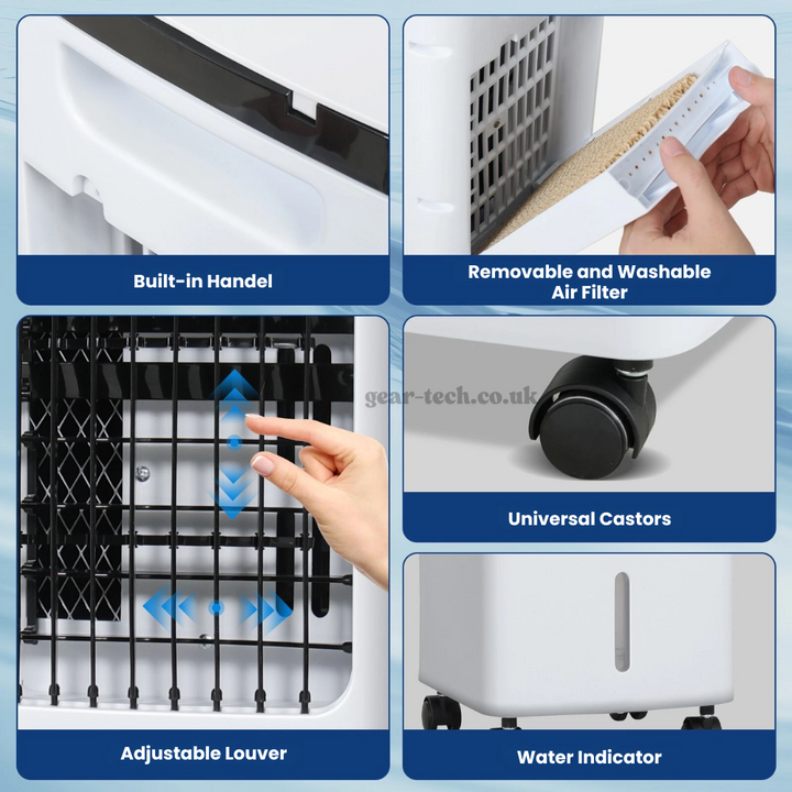 Portable Windowless Air Cooler with Remote Control – 3-in-1 Air Cooler, Fan and Humidifier for Home and Office