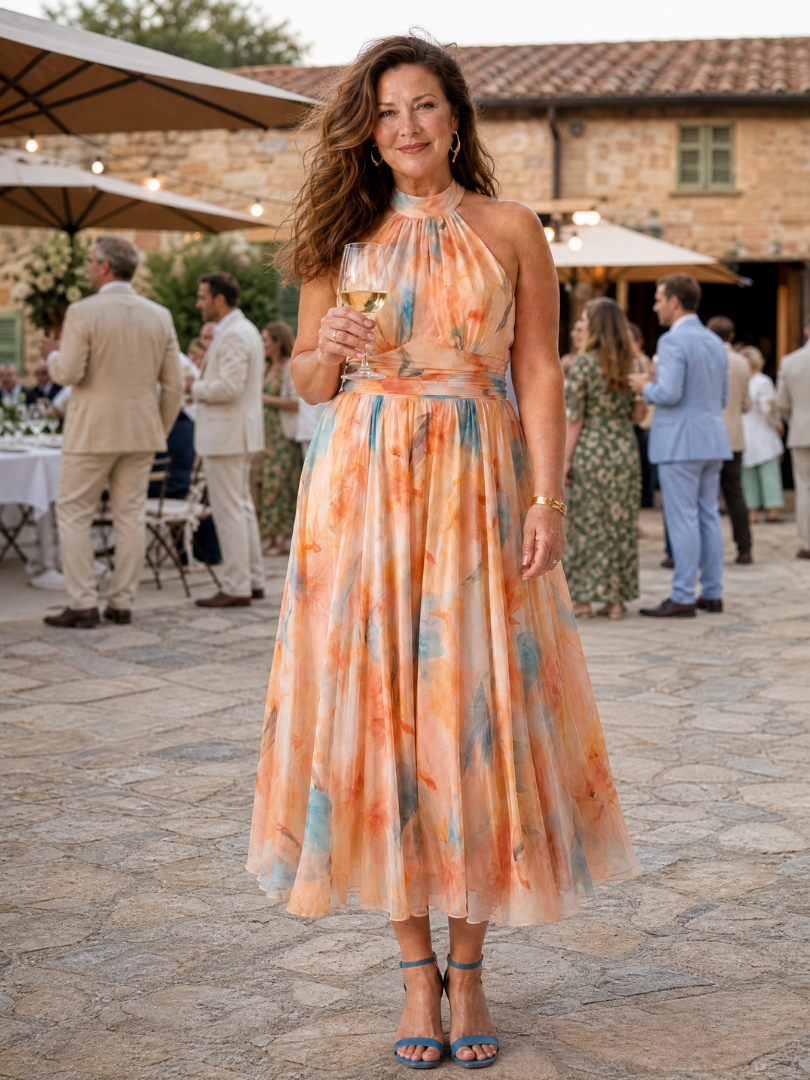 Carys | Halter Midi Dress