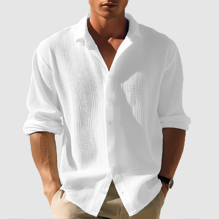 Torin | Printed Button-Front Collared Summer Shirt