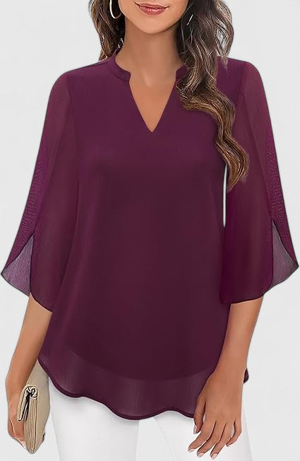 Francesca | A-Line V-Neck Blouse