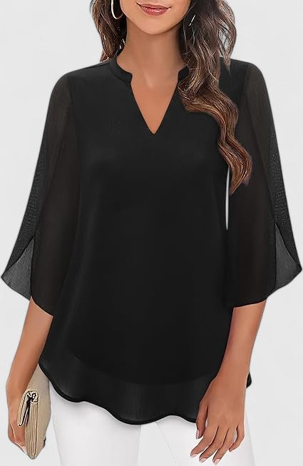Francesca | A-Line V-Neck Blouse
