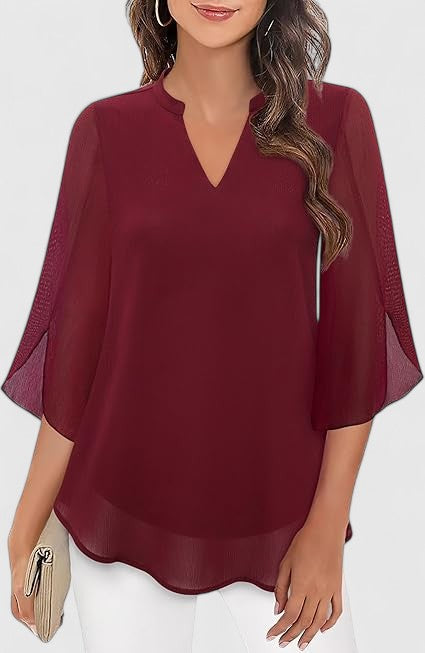 Francesca | A-Line V-Neck Blouse