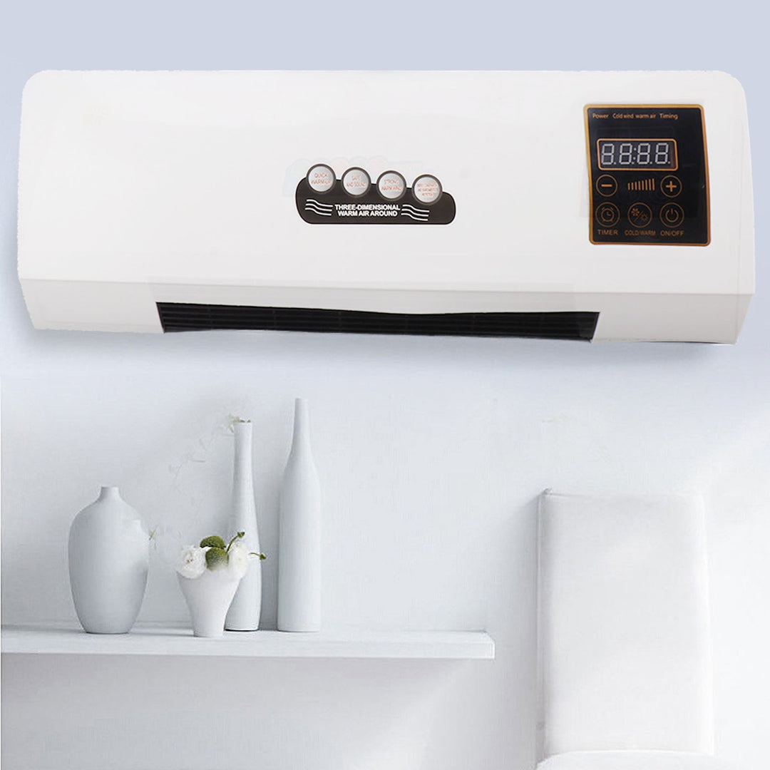 Air Conditioner Wall Mount 1800W 4-in-1 Climate Unit Cooling Heating Fan Dehumidifier LCD Remote Control 10m Timer 23dB Bedroom Office | Sansoti